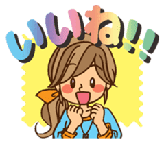 Pretty stickers for attractive girls sticker #10968437