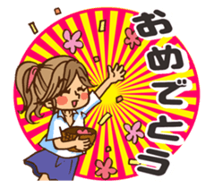 Pretty stickers for attractive girls sticker #10968438