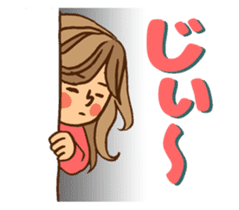 Pretty stickers for attractive girls sticker #10968441