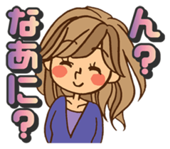 Pretty stickers for attractive girls sticker #10968442