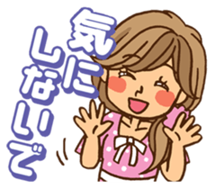 Pretty stickers for attractive girls sticker #10968445