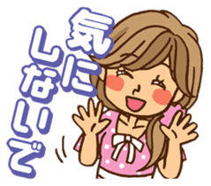 Pretty stickers for attractive girls sticker #10968445