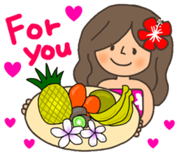 ALOHA!Hawaiian girl Sticker sticker #10968568