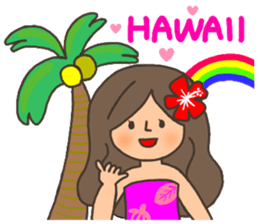 ALOHA!Hawaiian girl Sticker sticker #10968569
