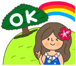 ALOHA!Hawaiian girl Sticker sticker #10968570