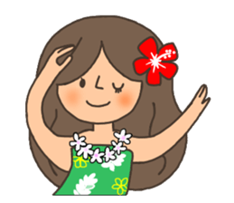 ALOHA!Hawaiian girl Sticker sticker #10968572