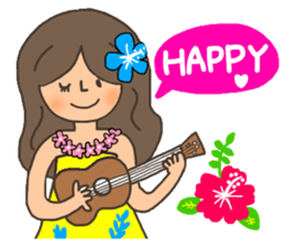 ALOHA!Hawaiian girl Sticker sticker #10968574