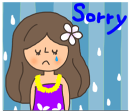 ALOHA!Hawaiian girl Sticker sticker #10968575