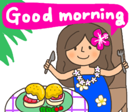 ALOHA!Hawaiian girl Sticker sticker #10968576