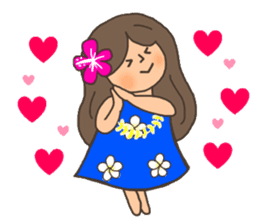 ALOHA!Hawaiian girl Sticker sticker #10968578