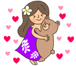 ALOHA!Hawaiian girl Sticker sticker #10968579