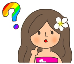 ALOHA!Hawaiian girl Sticker sticker #10968581