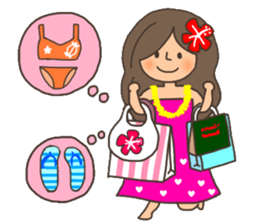 ALOHA!Hawaiian girl Sticker sticker #10968582