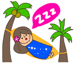 ALOHA!Hawaiian girl Sticker sticker #10968583