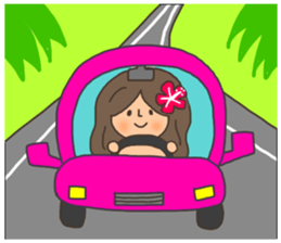 ALOHA!Hawaiian girl Sticker sticker #10968587