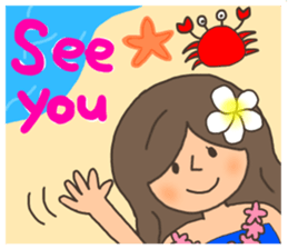 ALOHA!Hawaiian girl Sticker sticker #10968592