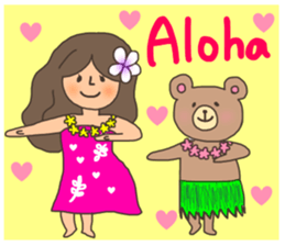 ALOHA!Hawaiian girl Sticker sticker #10968594