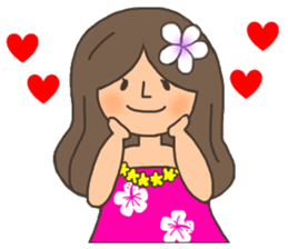 ALOHA!Hawaiian girl Sticker sticker #10968597
