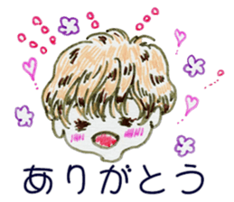 Cute blond boy sticker #10968688