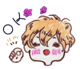 Cute blond boy sticker #10968690