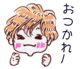 Cute blond boy sticker #10968695