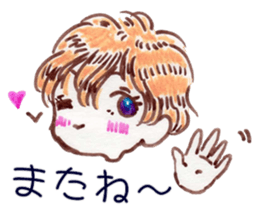 Cute blond boy sticker #10968696