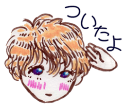 Cute blond boy sticker #10968697