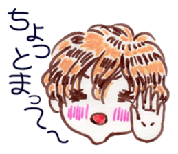 Cute blond boy sticker #10968698