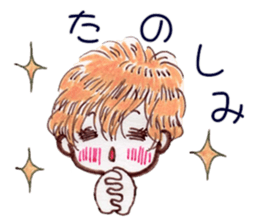 Cute blond boy sticker #10968709