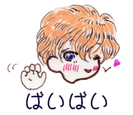 Cute blond boy sticker #10968710
