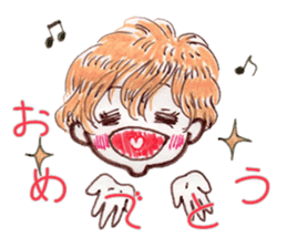 Cute blond boy sticker #10968711