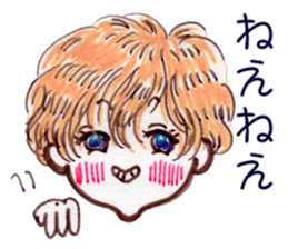 Cute blond boy sticker #10968715
