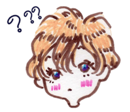 Cute blond boy sticker #10968716