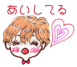 Cute blond boy sticker #10968719