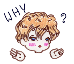 Cute blond boy sticker #10968720