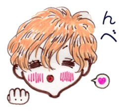 Cute blond boy sticker #10968723