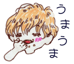 Cute blond boy sticker #10968727