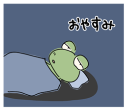 Lazy frog. sticker #10969189