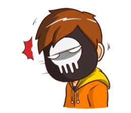 skull mask boy sticker #10969913