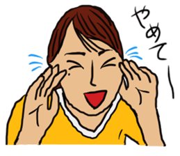 Lady having beauty mark sticker #10970734