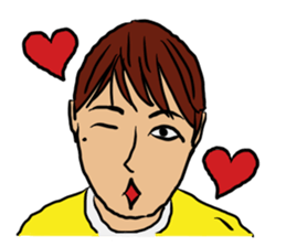 Lady having beauty mark sticker #10970738