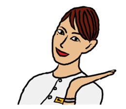 Lady having beauty mark sticker #10970739