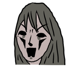 Lady having beauty mark sticker #10970748