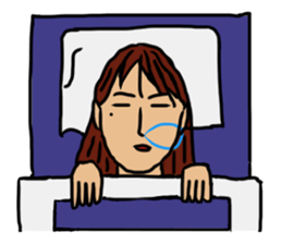 Lady having beauty mark sticker #10970749