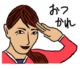 Lady having beauty mark sticker #10970751