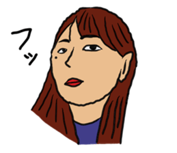 Lady having beauty mark sticker #10970754