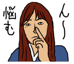 Lady having beauty mark sticker #10970756