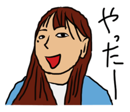 Lady having beauty mark sticker #10970757