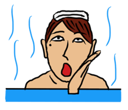 Lady having beauty mark sticker #10970759