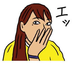 Lady having beauty mark sticker #10970761